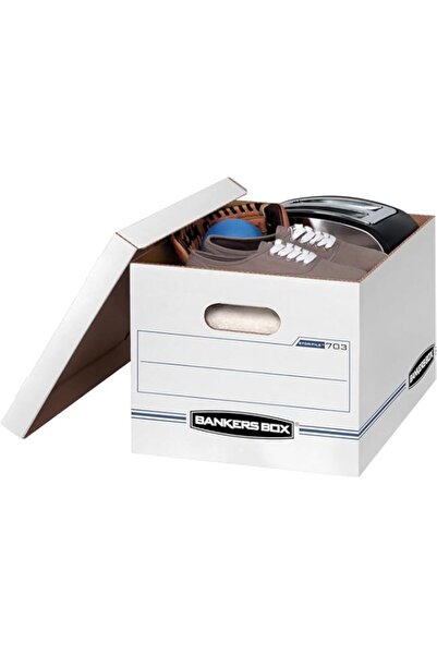 Generic صندوق تخزين كبير متين من فالوكس، عبوة من 5 قطع، مزود بغطاء - صندوق تخ...