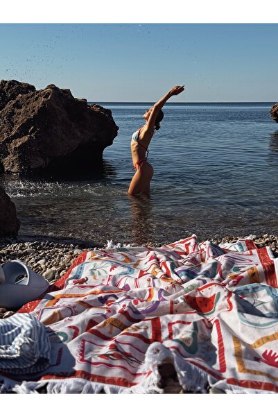 ELY PARKER Beach Set, Beach Towel and Beach Bag (Cotton and Panama Fabric)