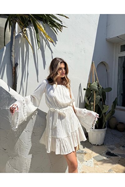 LYCIA Kol Detaylı İşleme Elbise