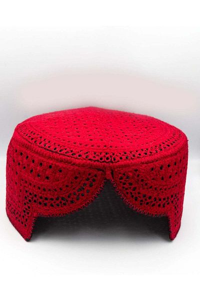 Generic Sindhi Topi Kufi Traditional Ethnic Handmade Cap with Embroidered Front Cut for Kids and Mens