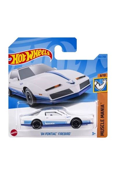 HOT WHEELS Masinuta Metalica Hot Wheels, 84 Pontiac Firebird, Colectia Muscle Mania - Editia 2023, Alb, 1:64