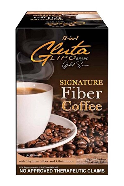 Gluta Lipo قهوة الألياف الذهبية المميزة - 10 أكياس