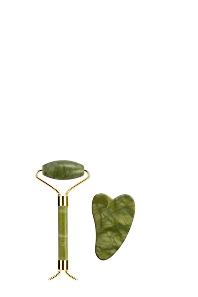 Genel Markalar Yeşim %100 Doğal Taş Masaj Aleti Ve Kalp Gua Sha Yüz Bakım Taşı