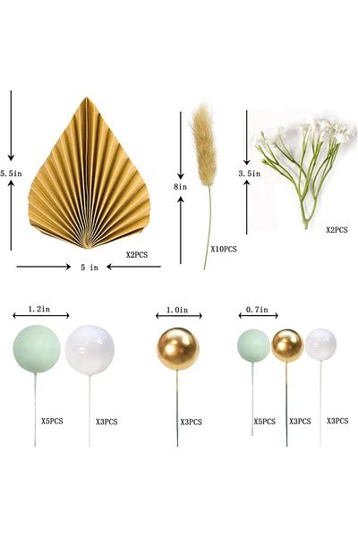 Baloane Vesele Boho Natur Party Cake Decoration TOP122