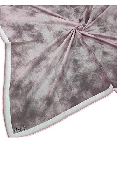 mim eşarp Eșarfă cu model din bumbac moale Ebruli - 95x95 cm