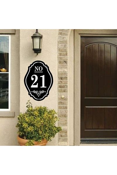zafrakreklam Site- Apartment- Door - Villa - Wall Number 25X18Cm Outdoor Number 21 No 21