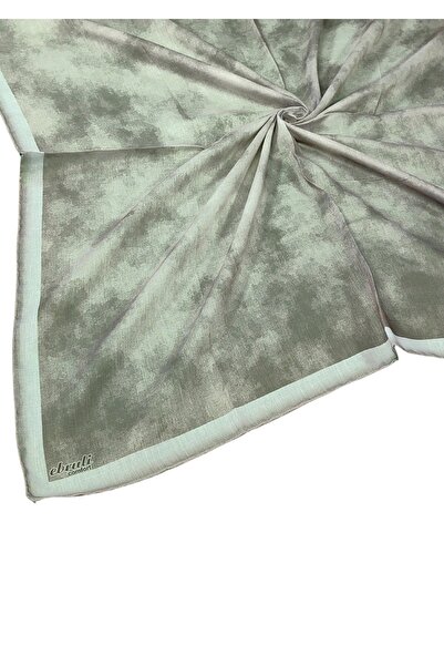 mim eşarp Ebruli Soft Pamuklu Desenli Eşarp - 95x95 cm