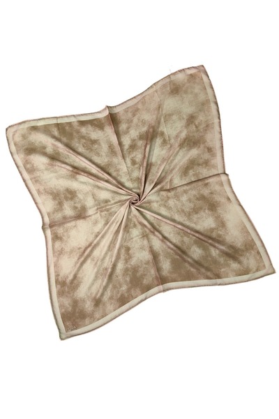 mim eşarp Eșarfă cu model din bumbac moale Ebruli - 95x95 cm