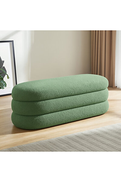 elissa home Bukle Puf / Bench , Teddy , Çağla Yeşili