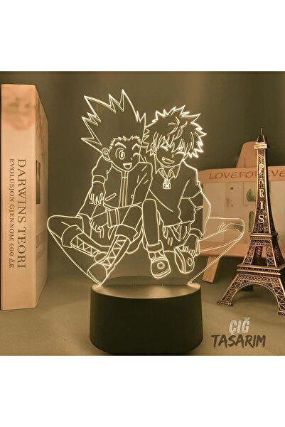 Çığ Tasarım 3D LED Işık Hunter x Hunter LED Gece Lambası Anime Temalı 3D LED ...