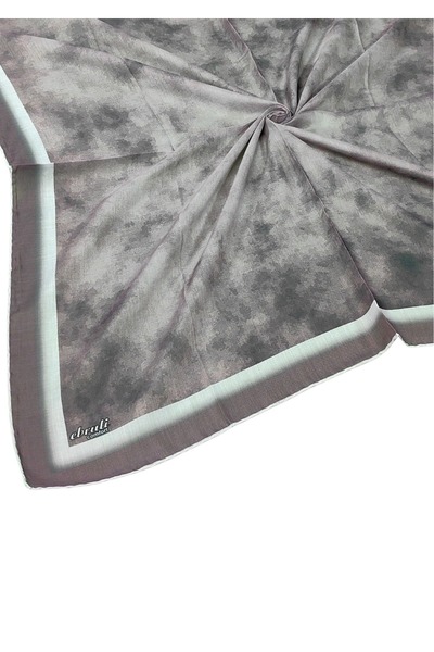 mim eşarp Eșarfă cu model din bumbac moale Ebruli - 95x95 cm