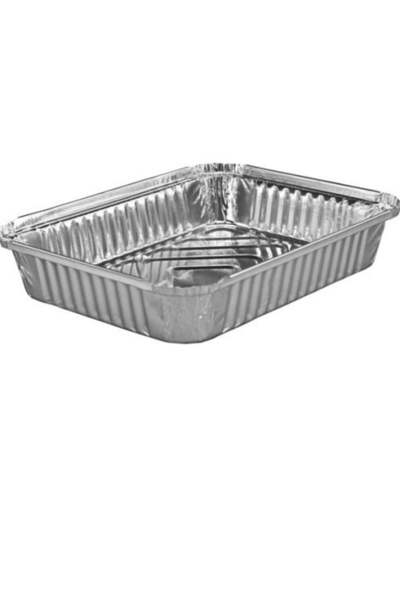 HORECA Caserolă din aluminiu cu meniu, 1 compartiment + capac, set de 100 buc.