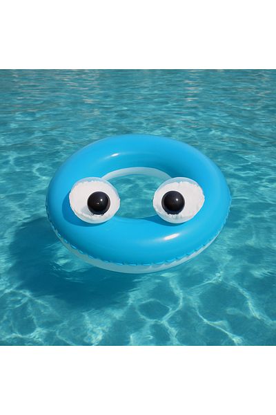 BESTWAY Big Eyes Simit - Big Eyes Simit - Inflatable Eyes Simit - Sea Ring - Eye Pool Ring 91 cm