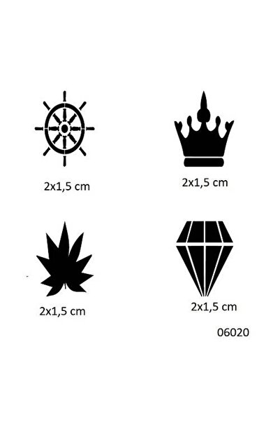 Genel Markalar Minimal Parmak Dövmesi 4 sembollü Geçici Dövme Şablonu