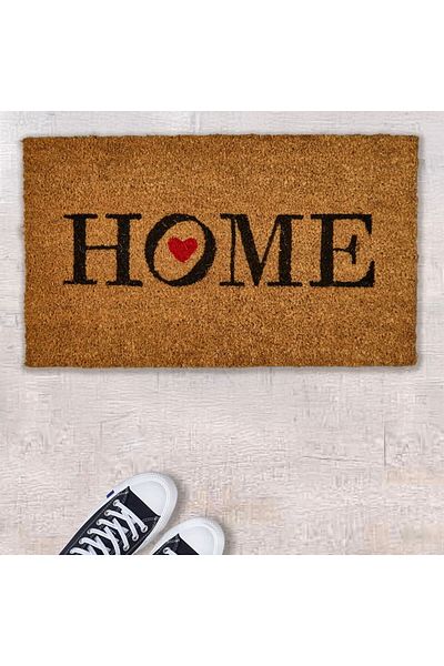 MATMEL Home Red Heart Door Mat - Beige - 35X60 cm