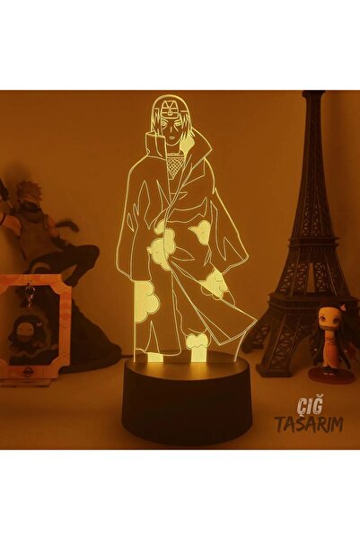 Çığ Tasarım 3D LED Işık İtachi Uchiha LED Gece Lambası Anime Temalı 3D LED La...