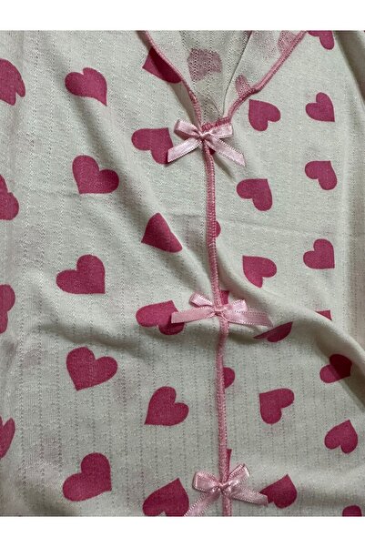 İpek Women's Short Sleeve Bow Detailed Shorts Pajama Set