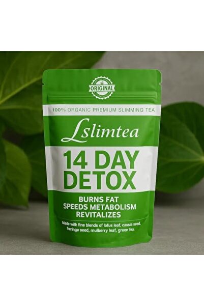 Slimtea شاي التخسيس العضوي الفاخر من إل سليم تي، مزيل للسموم لمدة ١٤ يومًا، م...