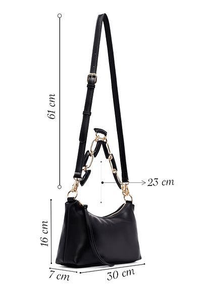 Derimod Women's Black Long Strap Shoulder Bag 25Abd270718
