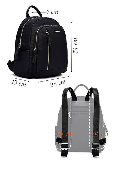 Derimod Women's Black Fabric Backpack 25Abd24466F