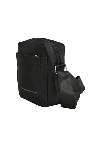 OEM Men's bag, 15 x 18 x 6 cm, Textile, Black