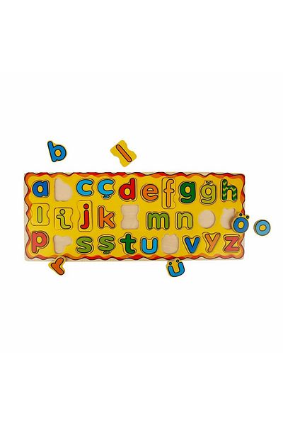 TOYFEST Wooden Bultak Letters 30 Pieces |   Educational Wooden Alphabet Puzzle |   45X18 cm Safe Material