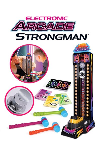 welcomein Sesli Elektronik Strongman Çekiç Oyunu 50 cm - 4 Modlu, Skor Göster...