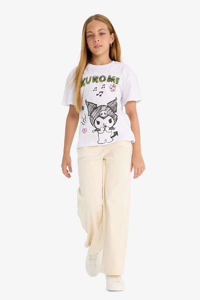 DeFacto Girls Hello Kitty Relax Fit Short Sleeve T-Shirt F9725A825Hs
