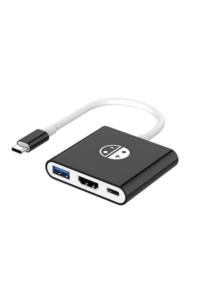 Choice Black-white Game Dock 4K HDMI USB 3.0 Hub Adapter USB C Splitter TV Portable Docking Station for Lap