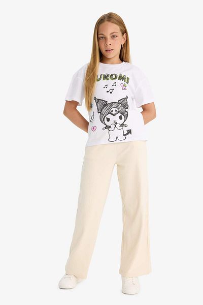 DeFacto Girls' Wide Leg Wide Leg Sweatpants with Elastic Waist E1836A825Au