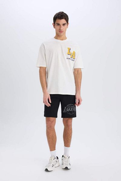 DeFacto New Season Defactofit Nba Los Angeles Lakers Oversize Wide Fit Crew Neck Back