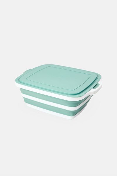 Alta 2-In-1 Cutting Board And Collapsible Prep Container With Lid, Sage Green