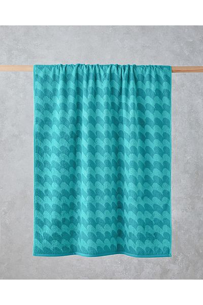 English Home Color Wave Cotton Yarn Dyed Beach Towel 90X150 cm Green
