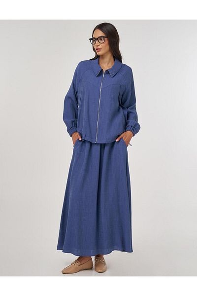 KYR Lyocell Skirt Suit Indigo