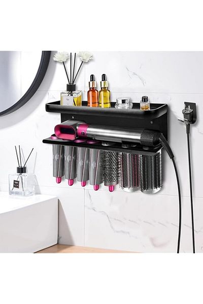 Generic Lomeshow Storage Holder for Dyson Curling Iron, Hair Dryer Holder Wall Mounted Rack, Hair Tool Orga