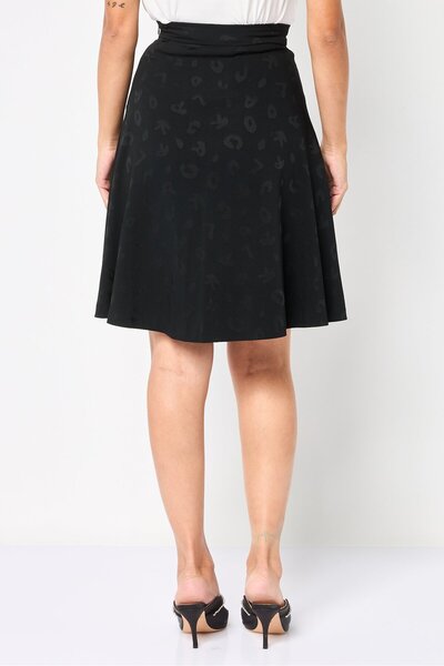 Karl Lagerfeld Women Allover Print A Line Skirt, Black