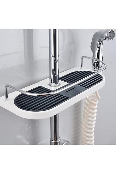 Generic Bukela Bathroom Storage Shelf, Adjustable Shower Shelf No Punch Shelf Box Bathroom Lift Tray Multif