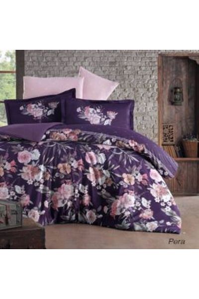 Ralex Premium Lux Satin Bed Linen 100% Cotton, 4 Pieces King Size, Pink Elegant
