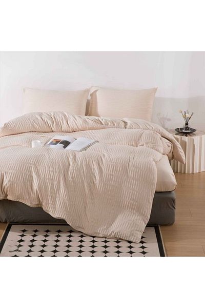FIONNA.RO Crepe Fine Bed Linen With Elastic - Beige