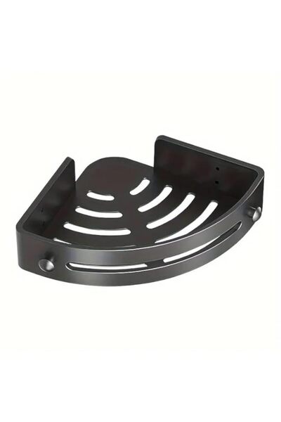 Generic رف زاوية معلق على الحائط من طبقتين، منظم تخزين حمام بلاستيكي غير لامع...