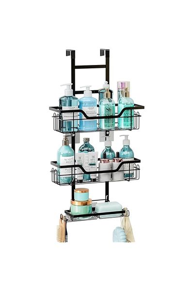 Generic FALAHOM The Door Shower Caddy Hanging, No Drilling Adhesive Shower Organizer,3 Layers Bathroom Stor