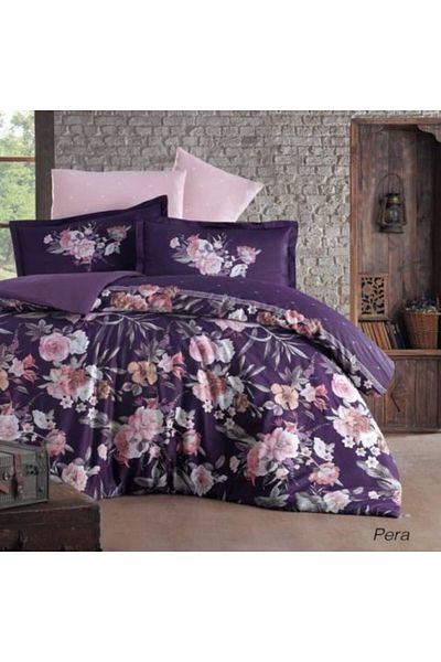 Ralex Premium Lux Satin Bed Linen 100% Cotton, 4 Pieces King Size, Pink Elegant