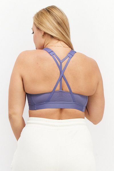 adidas Women Padded Non Wire Sports Bra, Slate Blue
