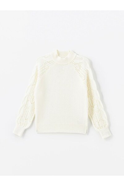 LC Waikiki Yarım Balıkçı Yaka Ajurlu Kadın Triko Kazak