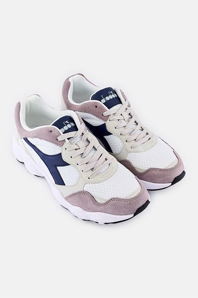Diadora Men Brand Logo Lace Up Running Shoes, Multicolor