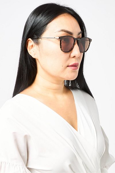 Lacoste Women L994S Round Sunglasses, Brown
