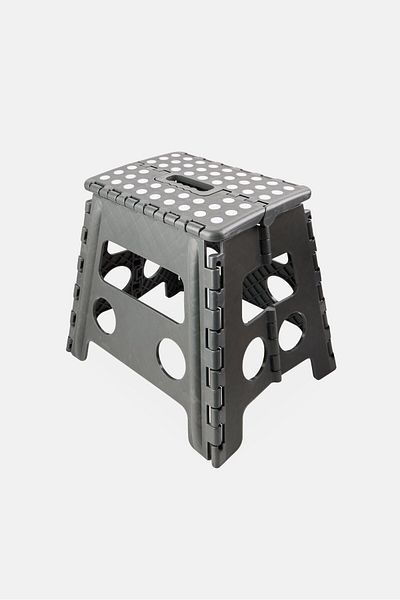 Farberware Foldable Stepstool Plastic, Dark Grey
