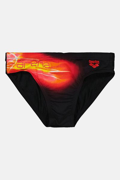 ARENA Kids Boys Brand Logo Swim Brief, Black