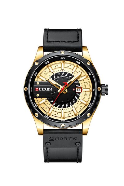 Curren 8374 Men's Waterproof Calendar Watch Simple Business Leather Watch