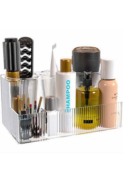 Generic Azonee Hair Tools Organizer, Bathroom Countertop Storage Box, Clear Hair Dryer Holder, Vanity Stora